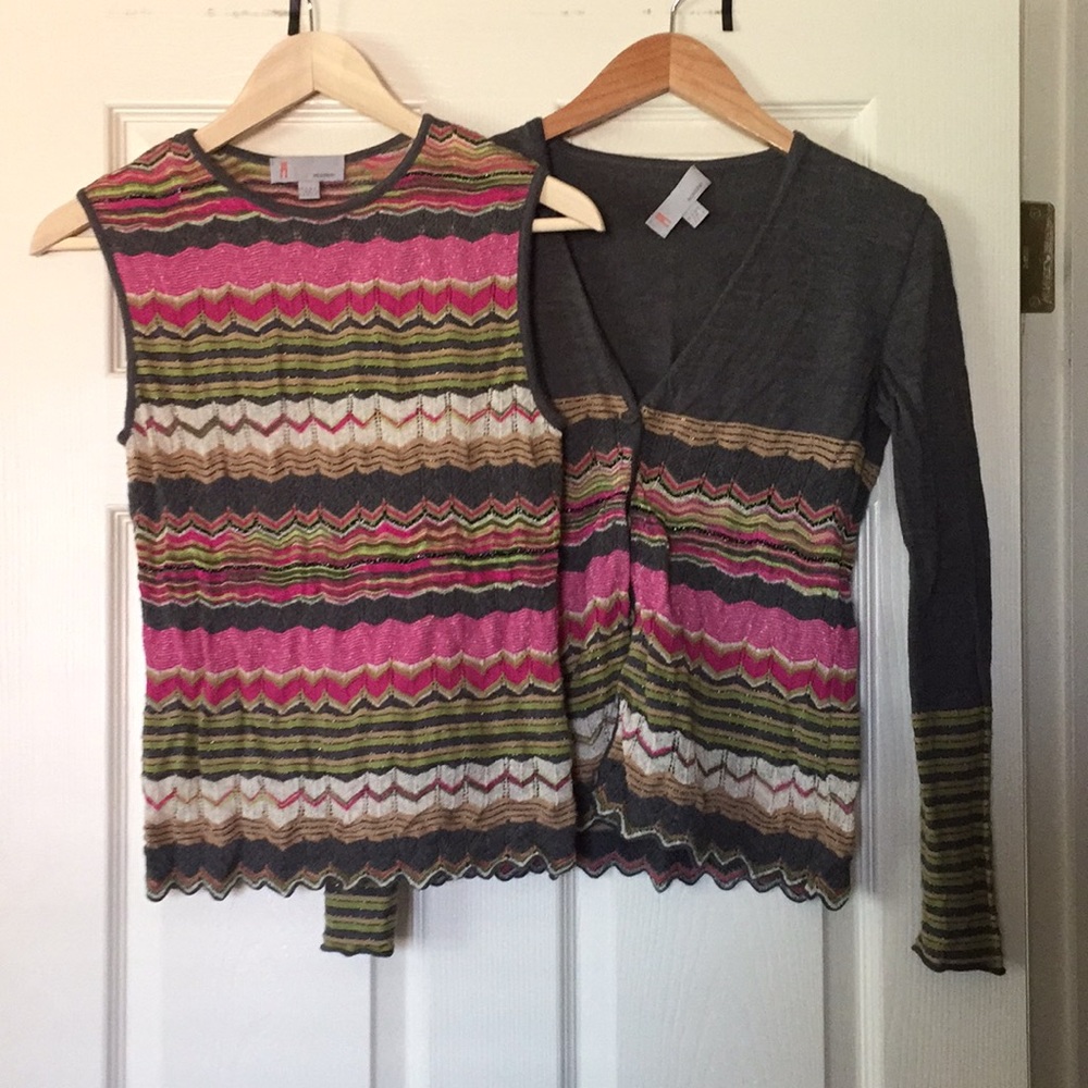 Missoni sweater twinset. Size 8/small.